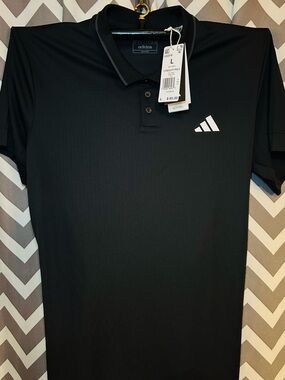 ADIDAS T FREELIFT Men’s Black Polo Shirt with Logo